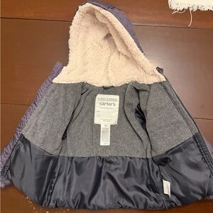 Carter's Cozy Gray and Black Puffer Jacket